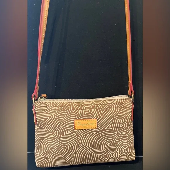 Dooney and Bourke Small Brown Graffiti Crossbody Bag, Vintage - Picture 1 of 15